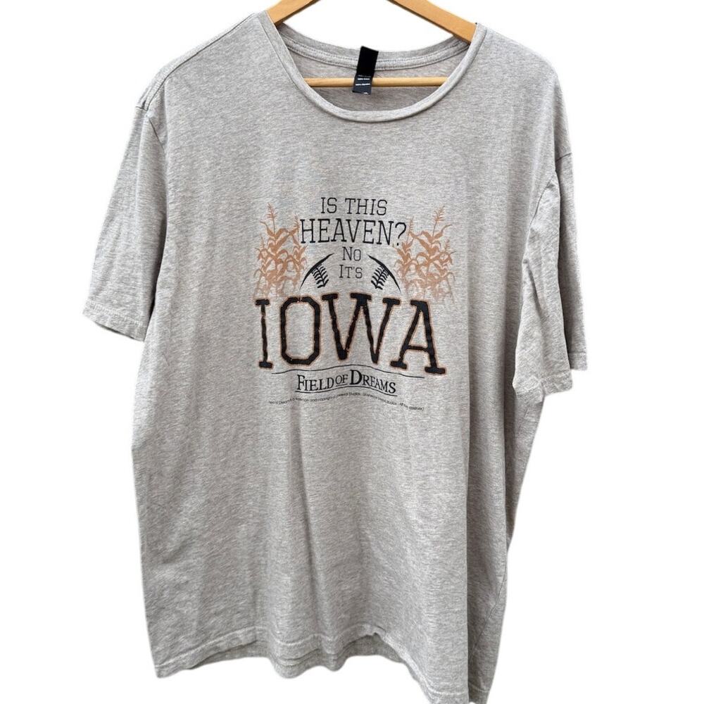 Field of Dreams movie Is this Heaven No Its Iowa brown shirt Size XXL 2XL